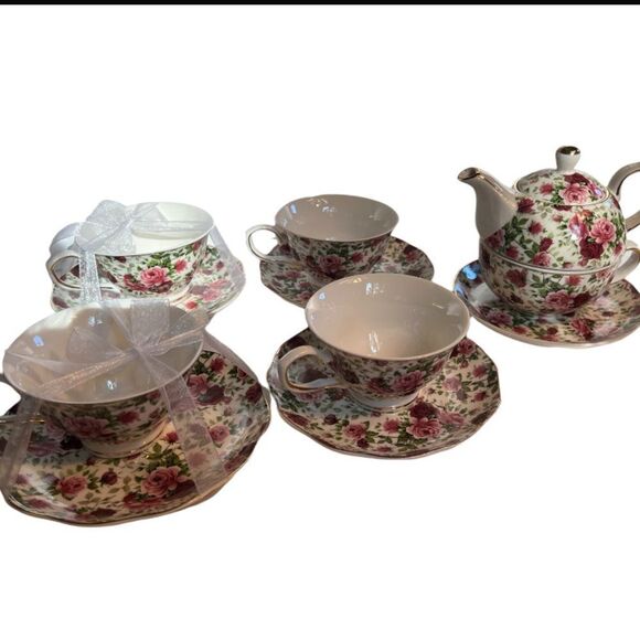 Sweet Living Collection 12 Piece Tea Set - Picture 1 of 13